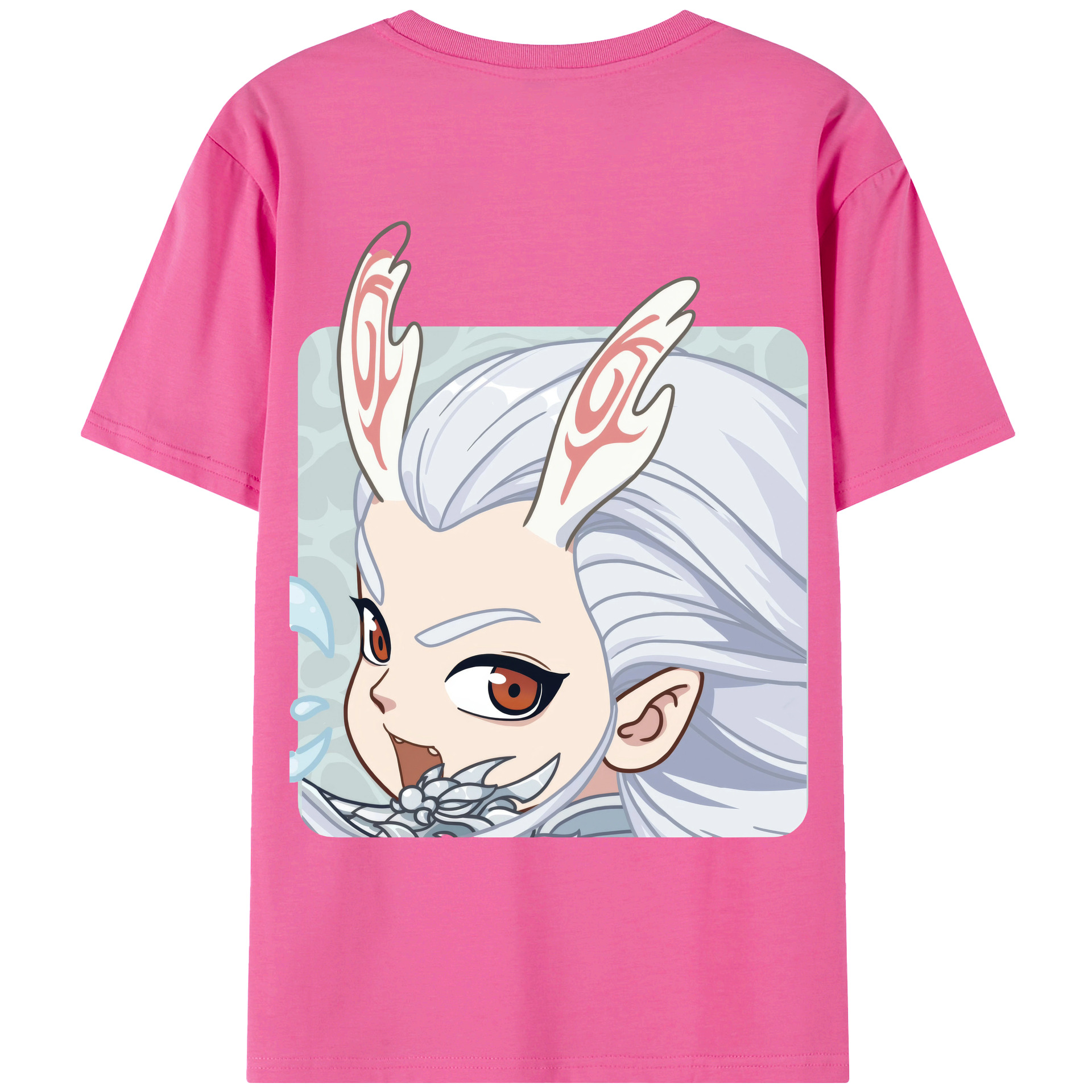 （画像用） Ne Zha 2 ナタ 魔童の大暴れ レディース半袖Tシャツ(バックプリント)